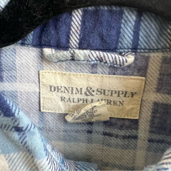 Denim & Supply RL plaid flannel Ralph Lauren pearl snap buttons  Size Small - Picture 5 of 6